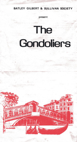 Gondoliers 1981 Programme