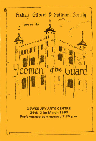 Yeomen of the Guard 1990 Programme