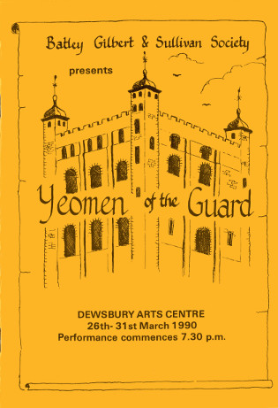 Yeomen of the Guard 1990 Programme
