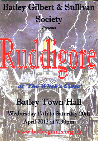 Ruddigore 2013 Programme