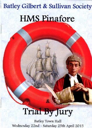 Trial By Jury/HMS Pinafore programme cover (2015)